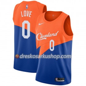 Muški NBA Dres Cleveland Cavaliers Kevin Love 0 Nike 2018-19 City Edition Plava Swingman